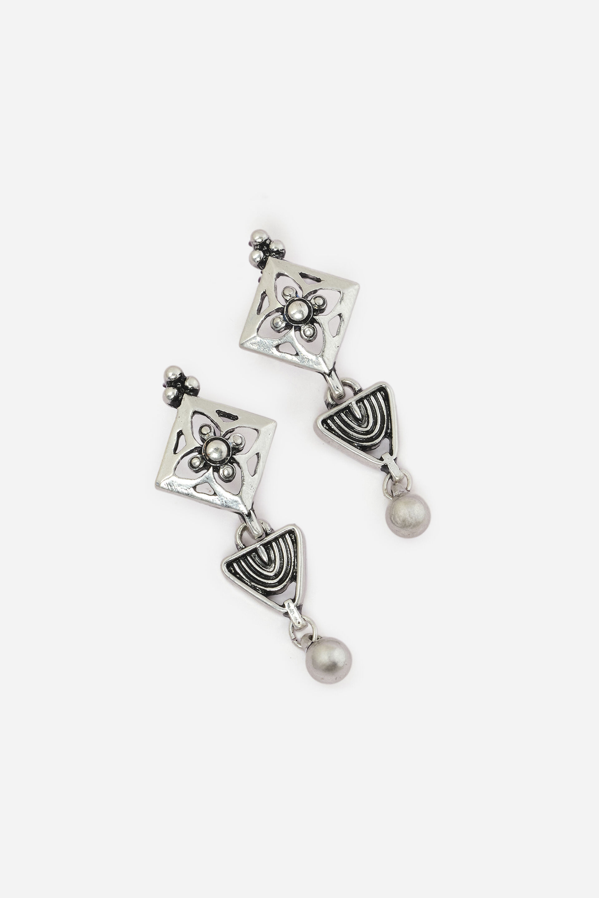 Antique Geometric Dangler Earrings, , image 2